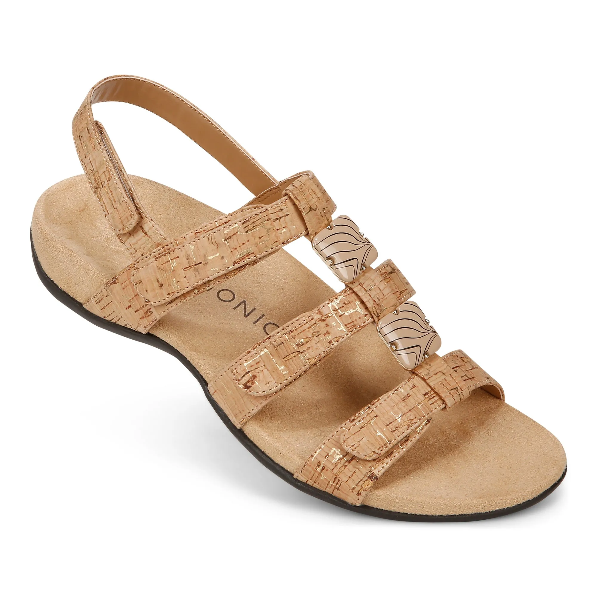 Amber Adjustable Sandal - Gold Cork