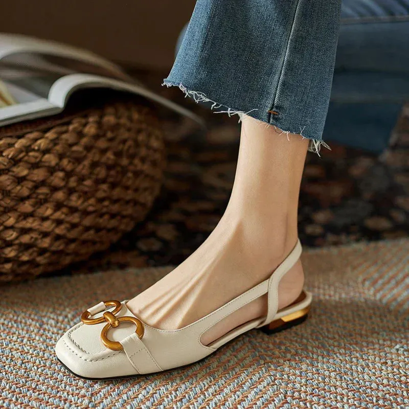 Bianca™ - Orthopedic Leather Buckle Sandals