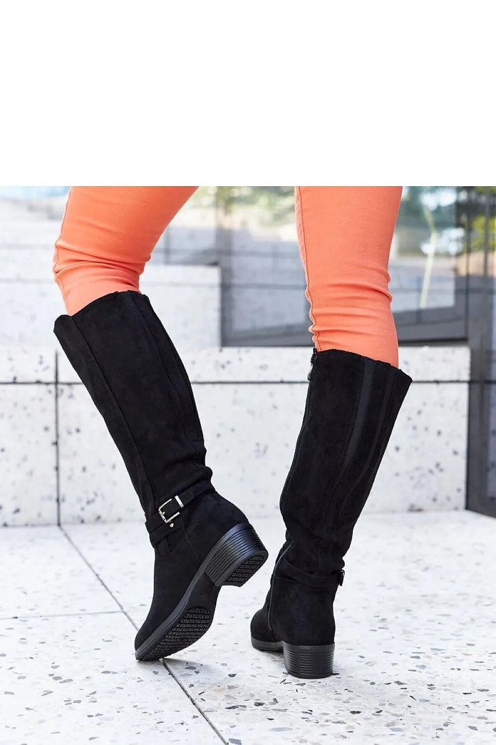 Black insulated eco-suede boots