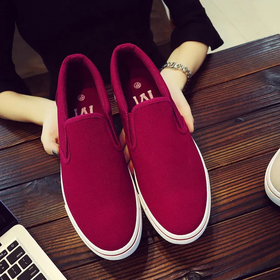 Breathable Non-slip Male Summer Casual Flat Slip-on Plus Size Footwear