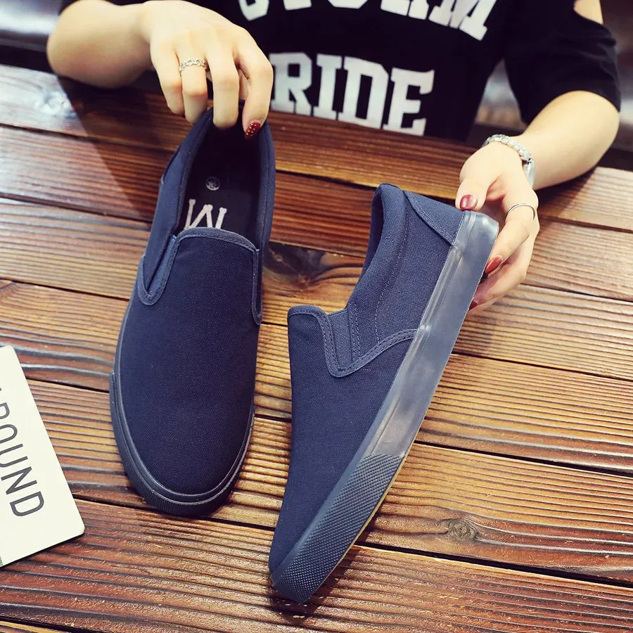 Breathable Non-slip Male Summer Casual Flat Slip-on Plus Size Footwear