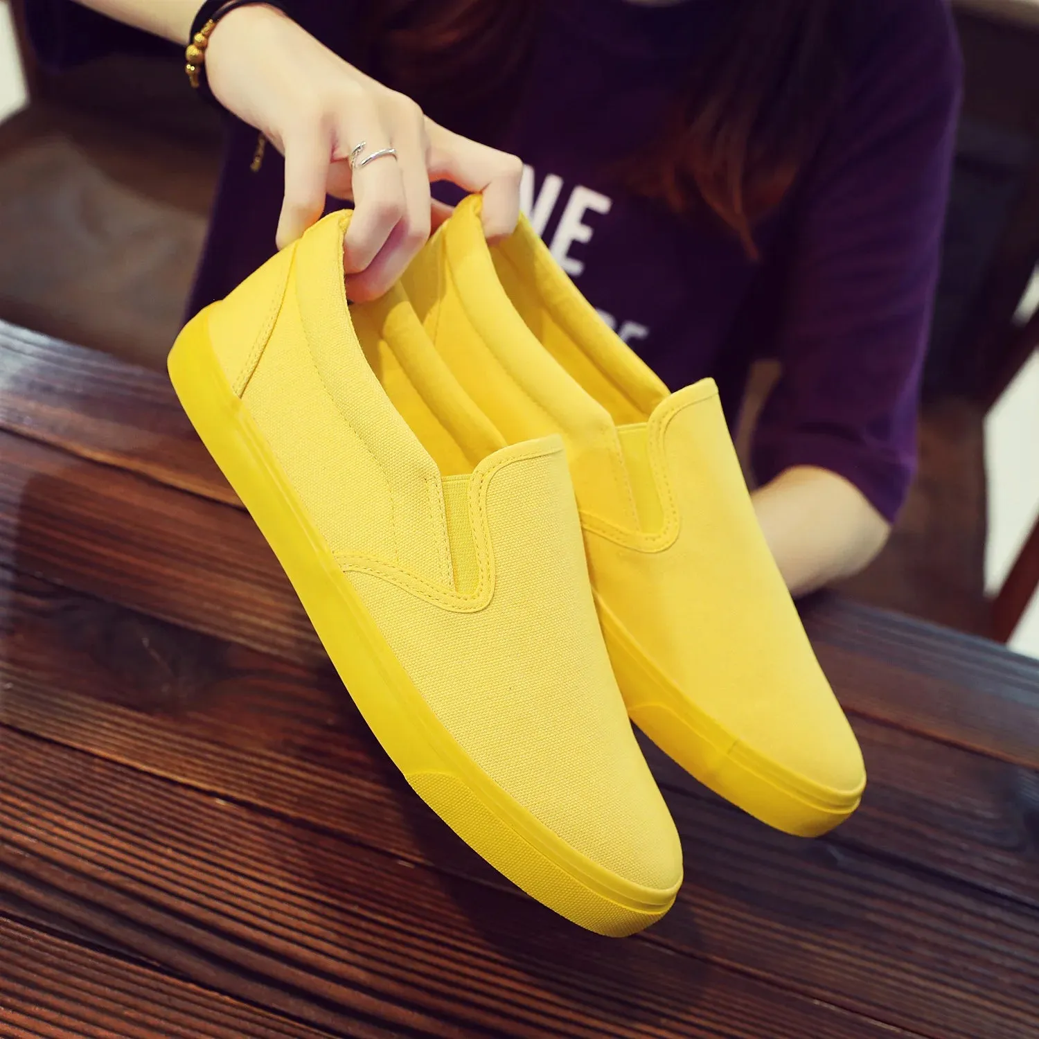 Breathable Non-slip Male Summer Casual Flat Slip-on Plus Size Footwear