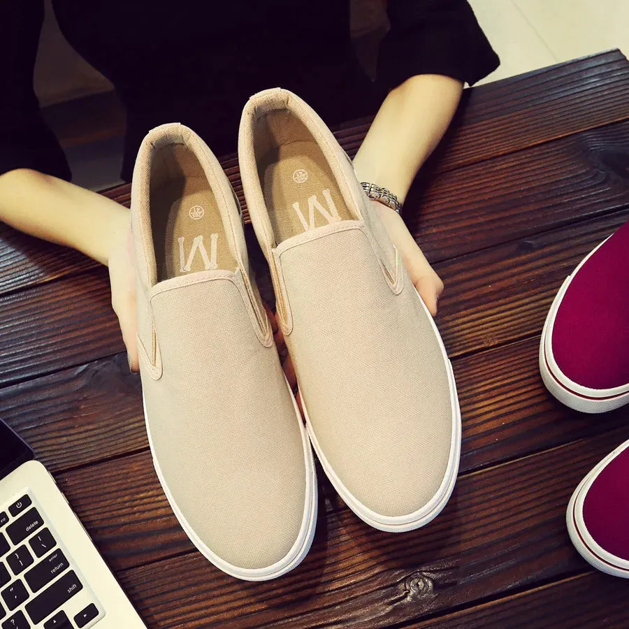 Breathable Non-slip Male Summer Casual Flat Slip-on Plus Size Footwear