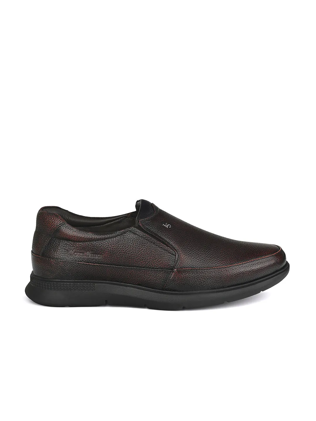 Brunette Brown Genuine Leather Slip-On Moccasin Shoes