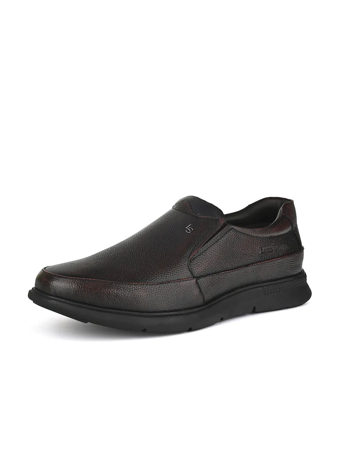 Brunette Brown Genuine Leather Slip-On Moccasin Shoes