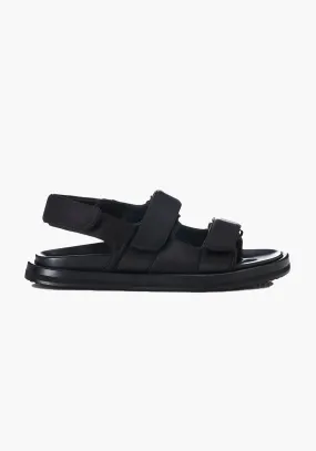 DARCY SANDAL BLACK SATIN