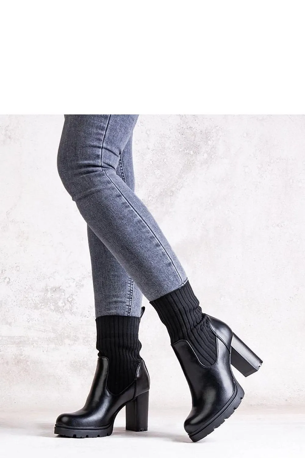 Elegant ankle boots on a stiletto heel