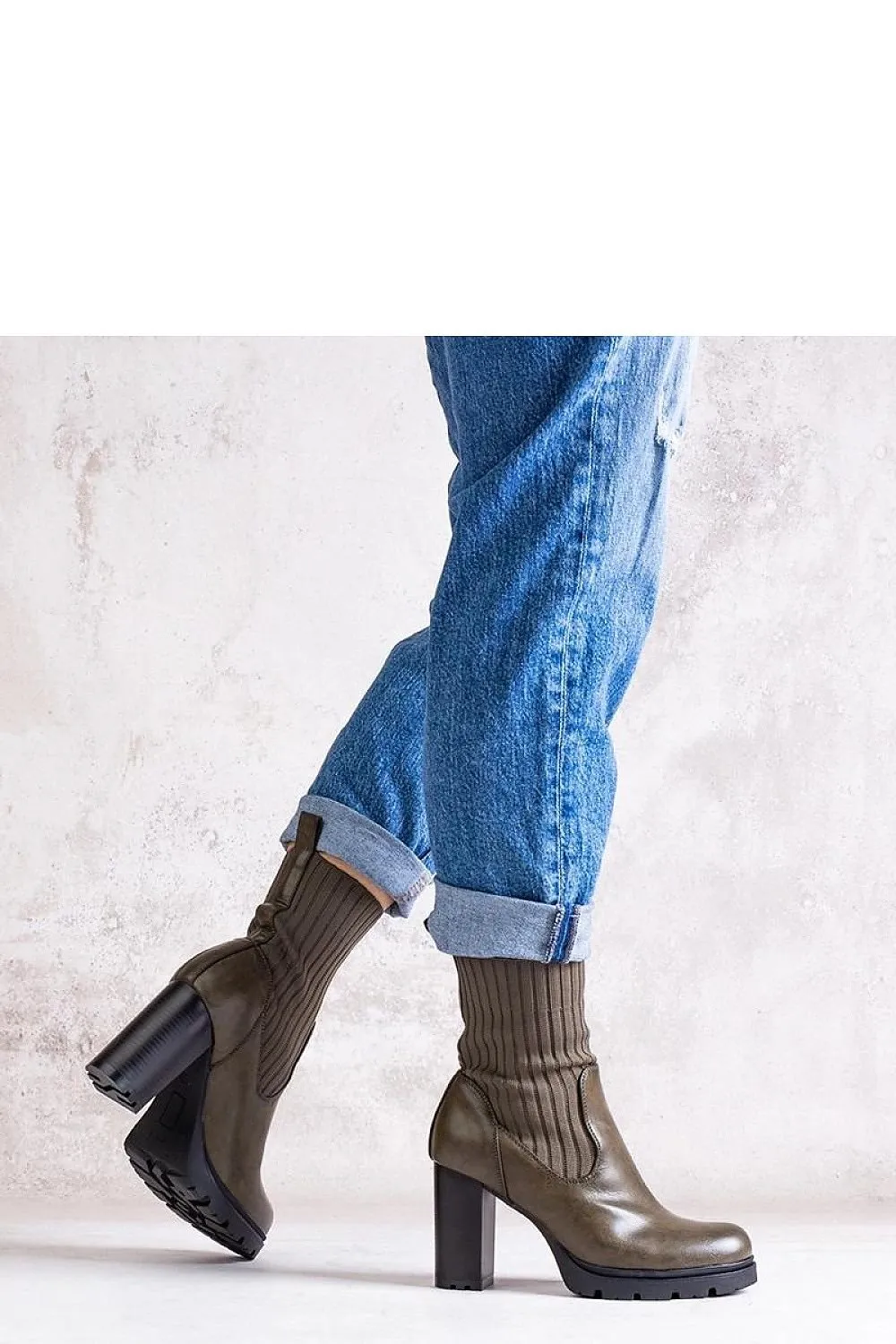 Elegant ankle boots on a stiletto heel