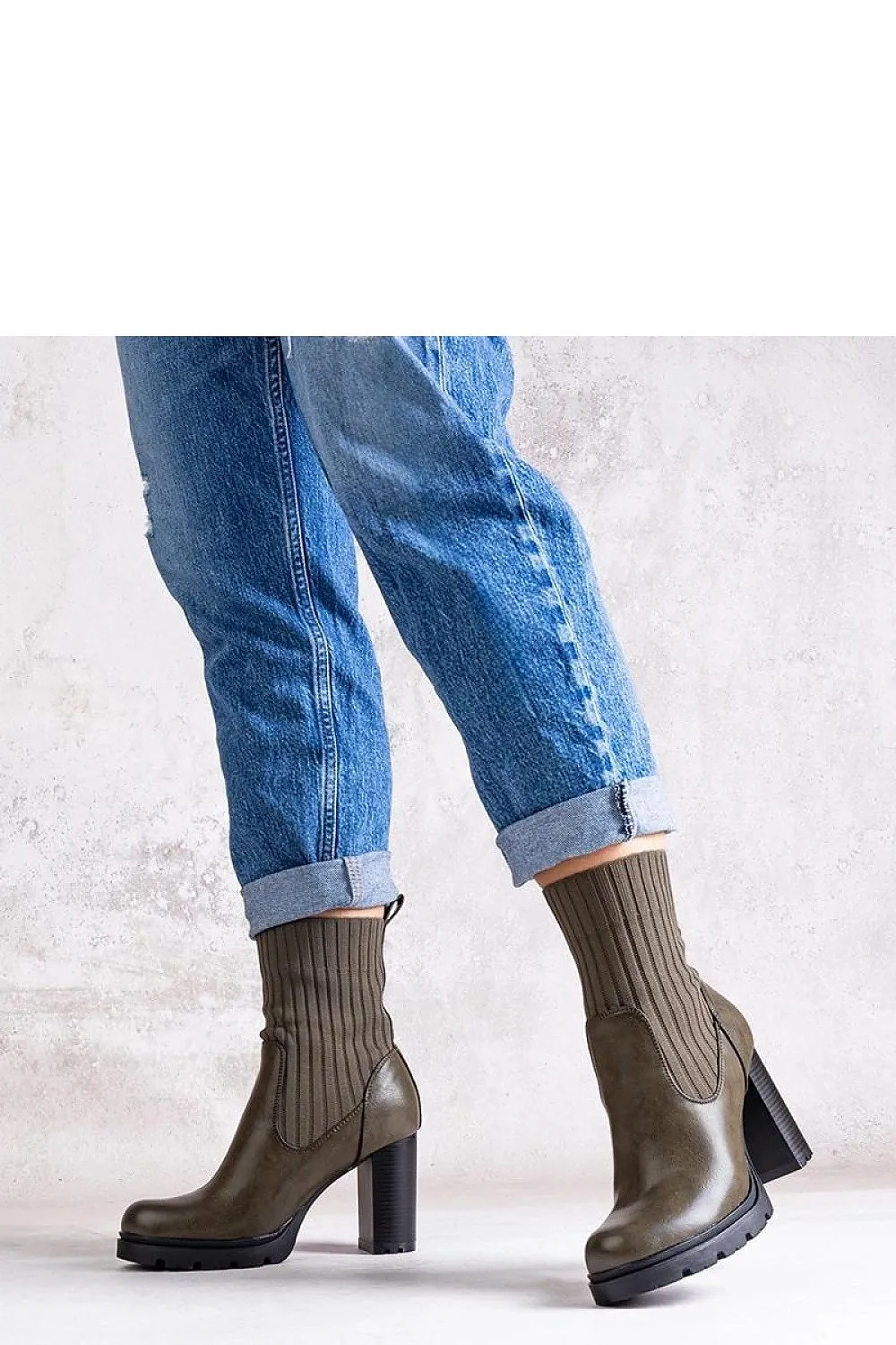 Elegant ankle boots on a stiletto heel