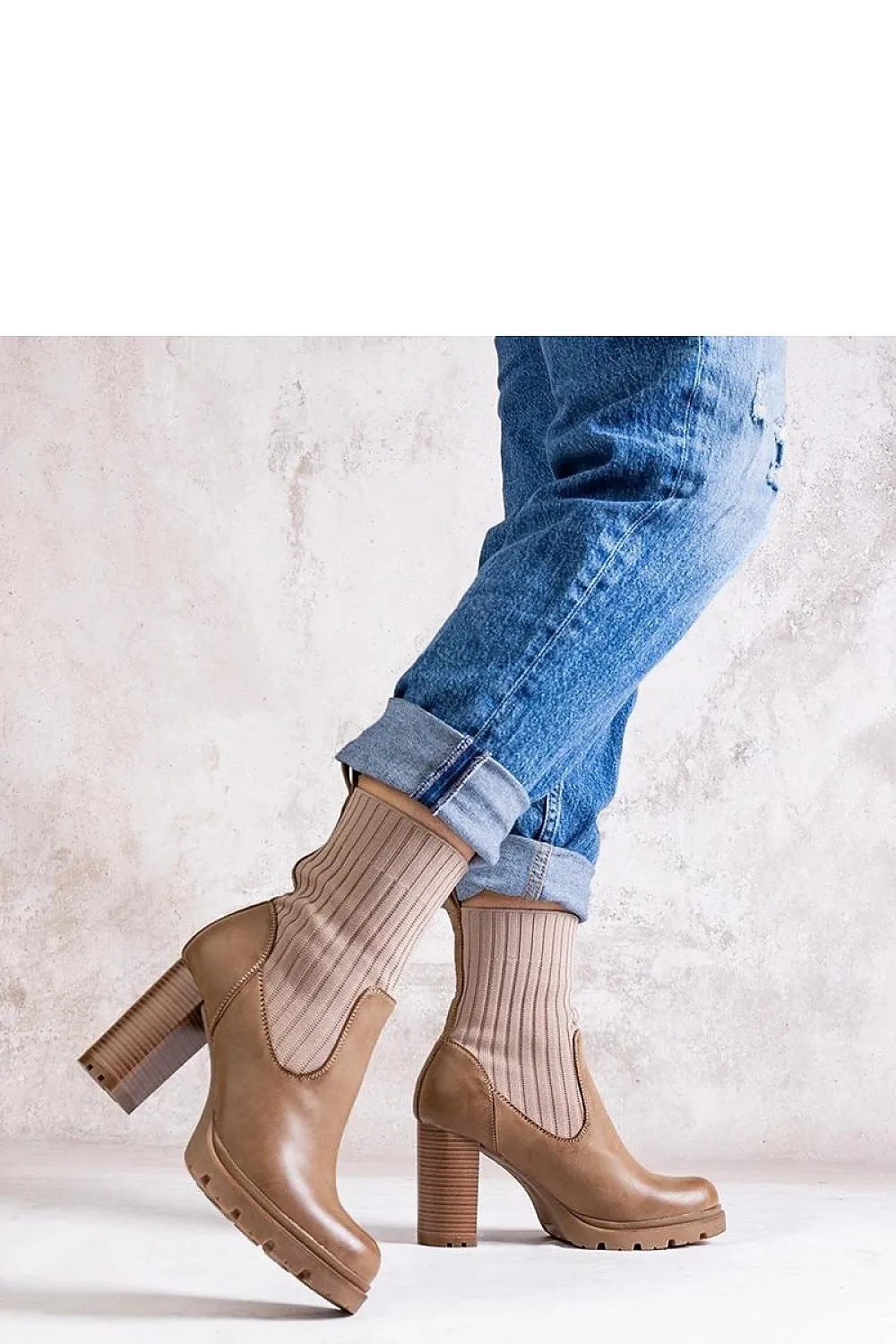 Elegant ankle boots on a stiletto heel
