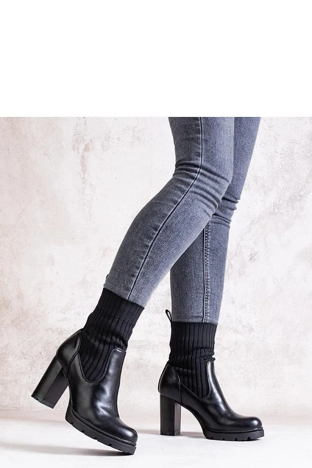 Elegant ankle boots on a stiletto heel