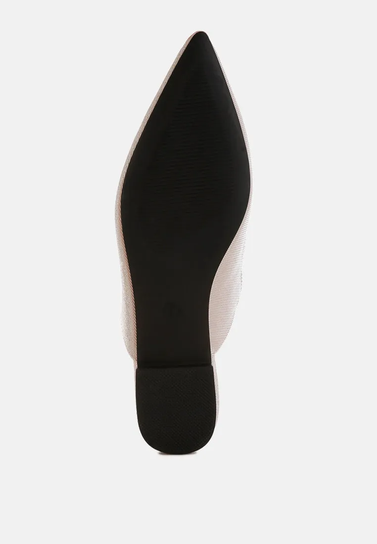 Magnum Diamante Strap Glitter Mules