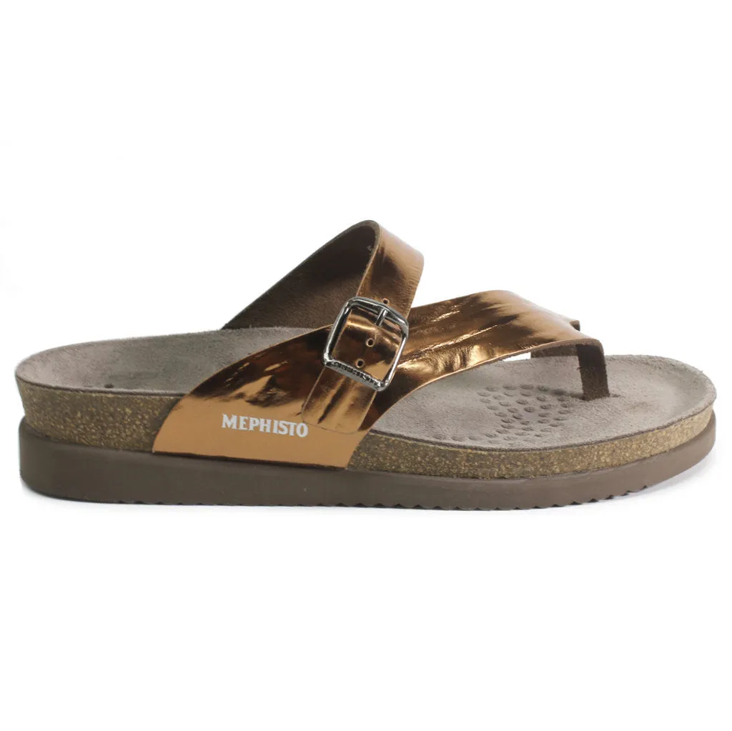 Mephisto Helen Metallic Leather Women's Slide Sandals