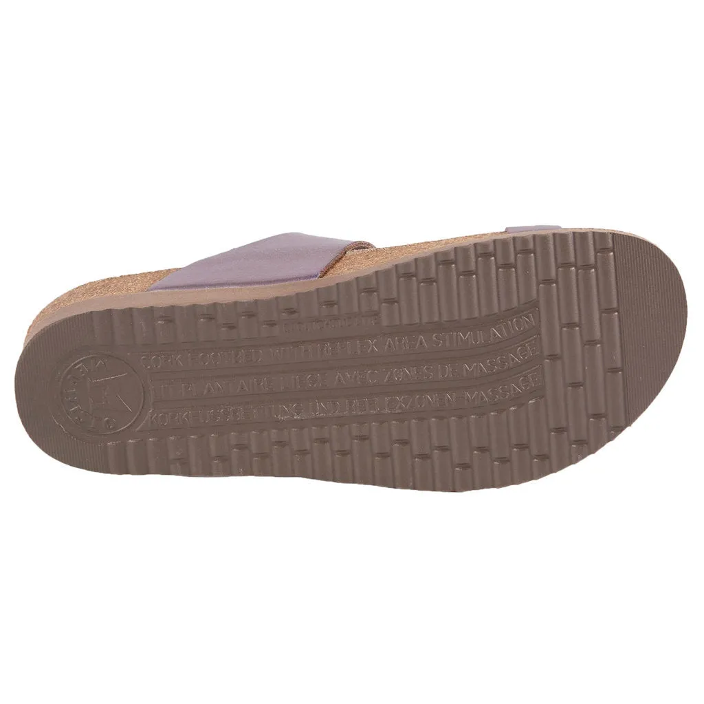 Mephisto Helen Metallic Leather Women's Slide Sandals