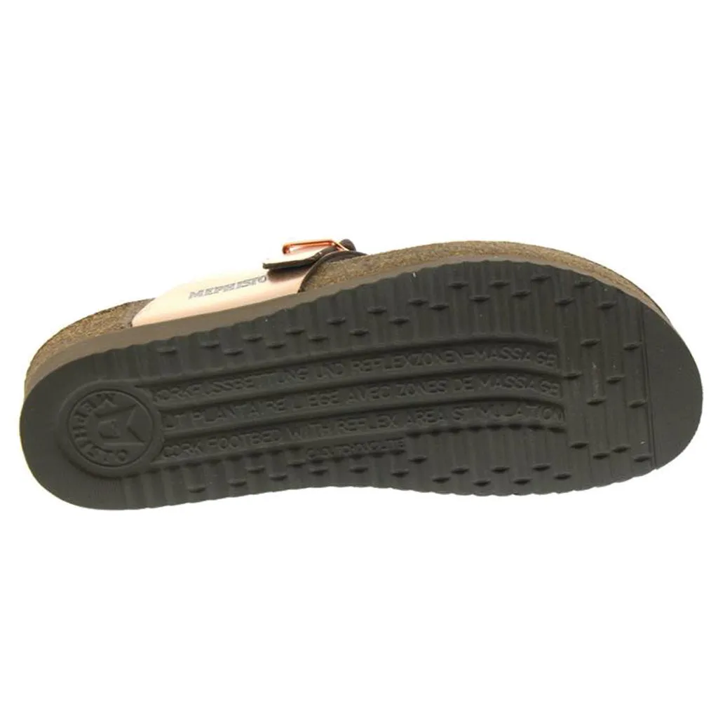Mephisto Helen Metallic Leather Women's Slide Sandals