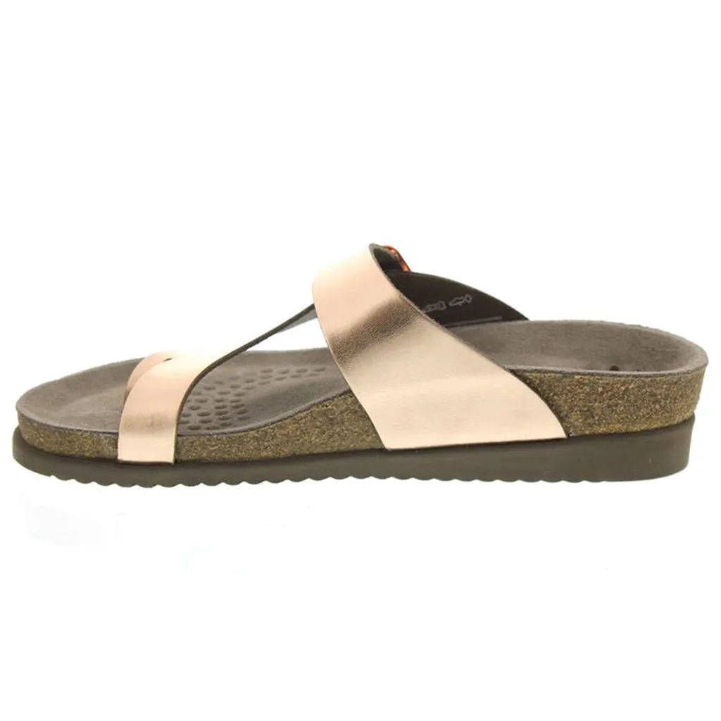 Mephisto Helen Metallic Leather Women's Slide Sandals