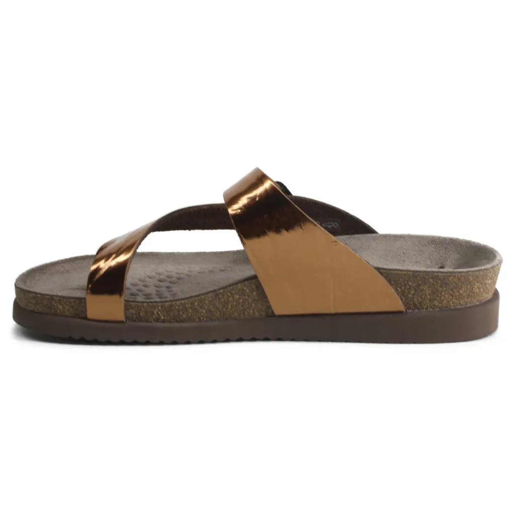 Mephisto Helen Metallic Leather Women's Slide Sandals