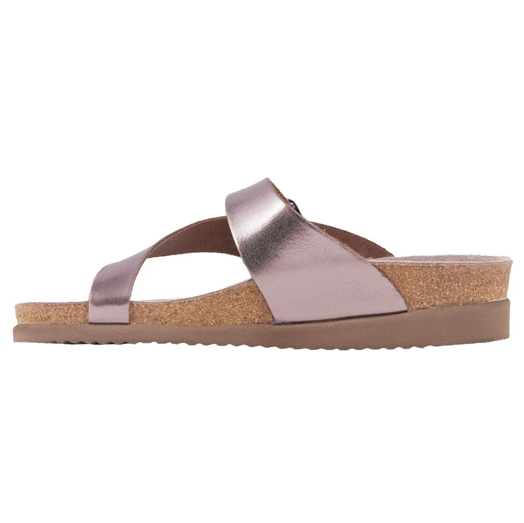 Mephisto Helen Metallic Leather Women's Slide Sandals