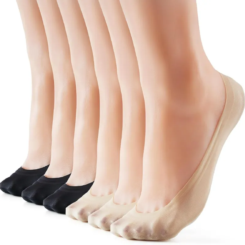 Multi Pack Non Slip Thin Liner Socks