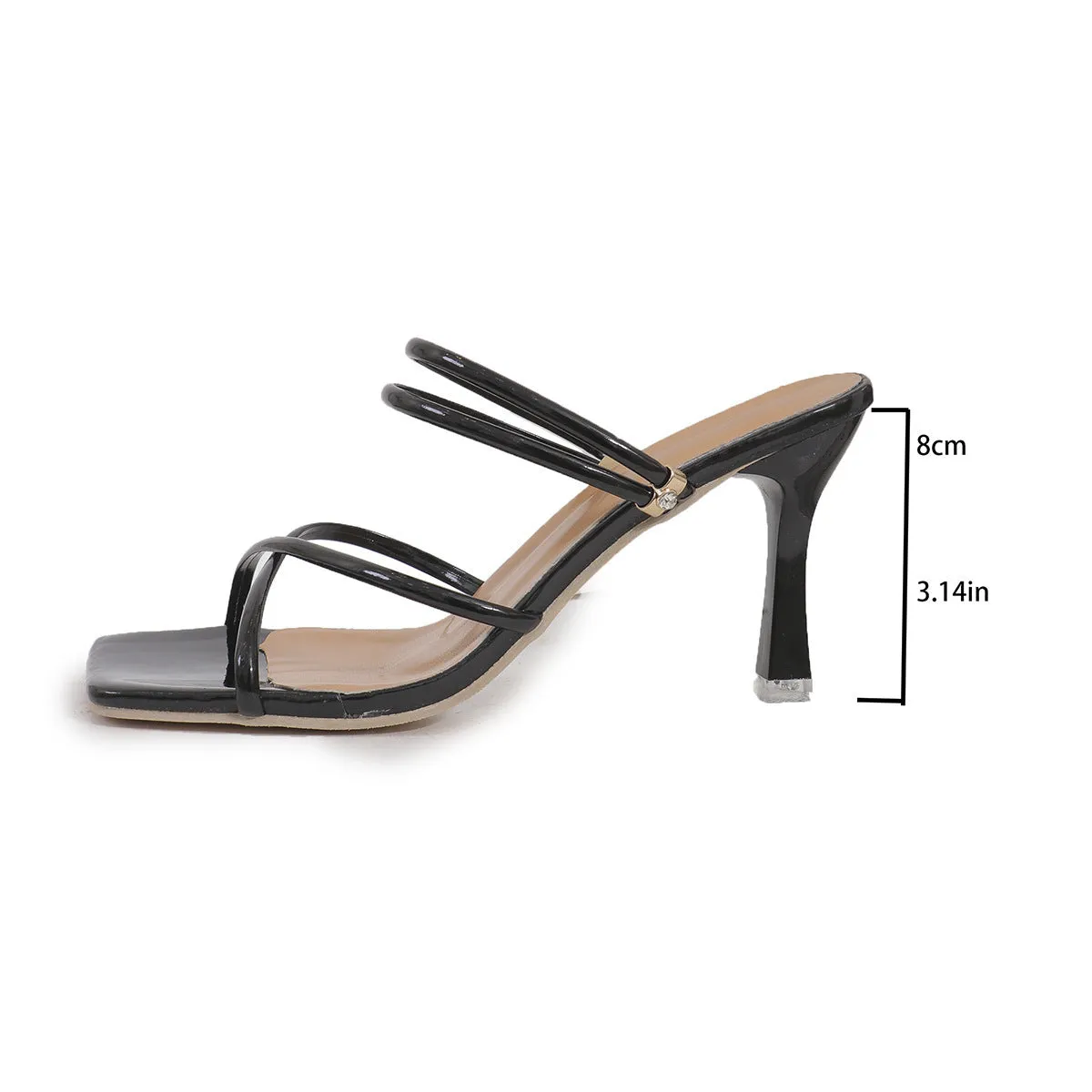 New High-heeled Herringbone Sandals