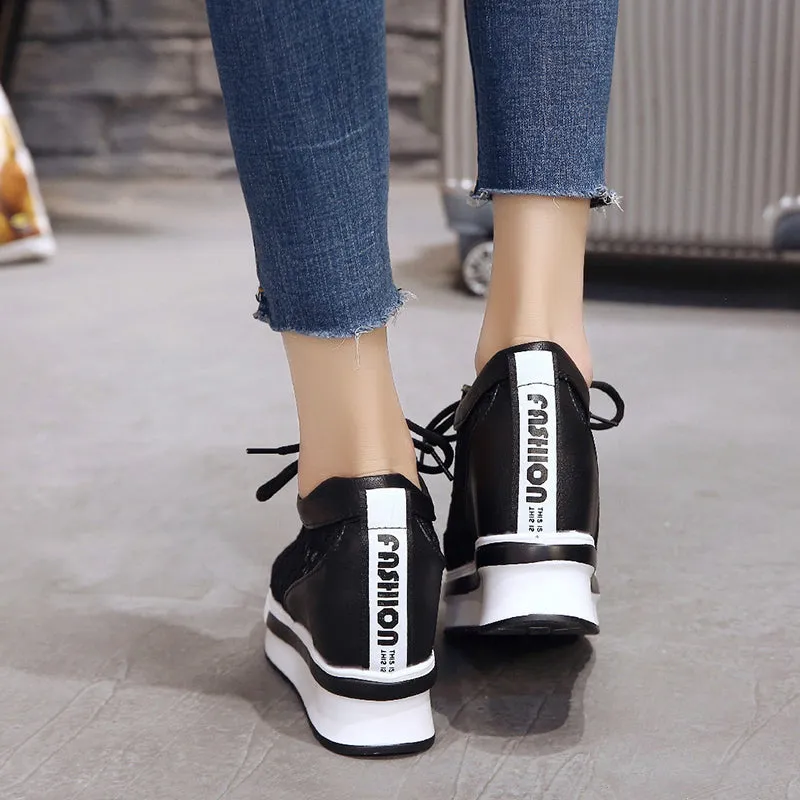 New Lace Breathable Comfortable Casual  Platform Wedge