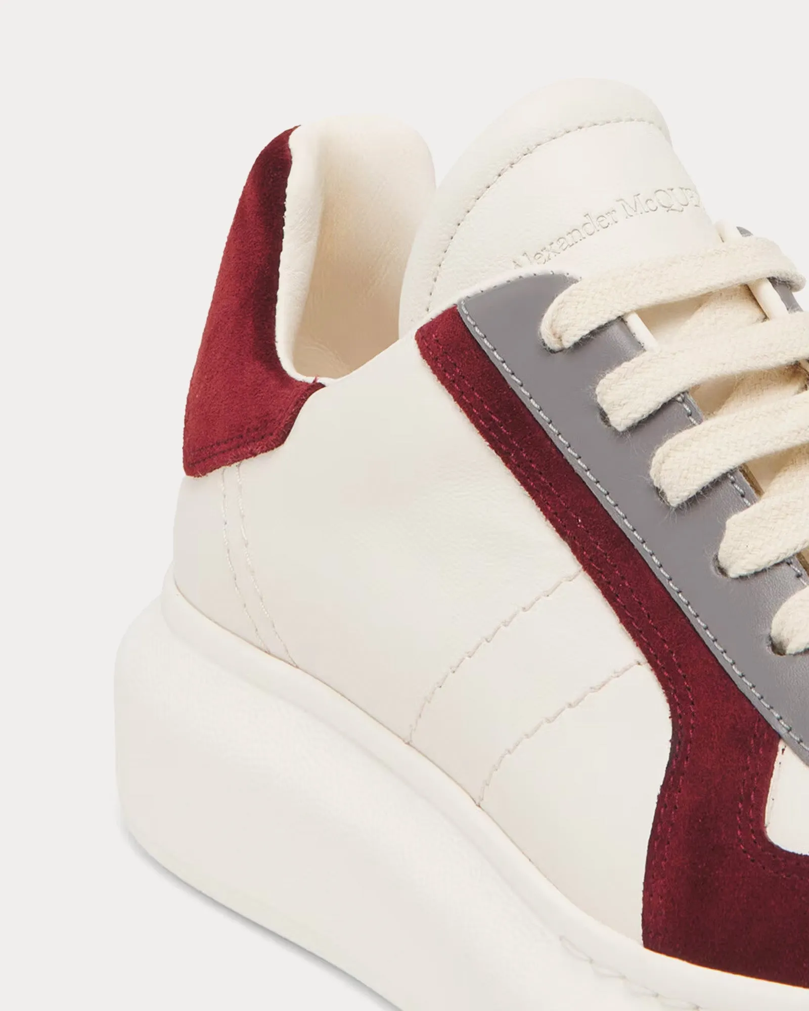 Oversized Retro Off White / Bordeaux / Grey Low Top Sneakers