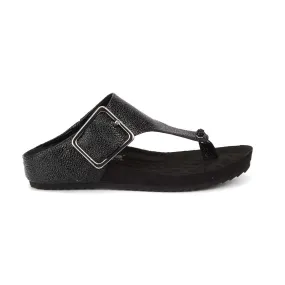 Ros Hommerson Phoebe Women's Thong Adjustable Buckle Sandal In Black