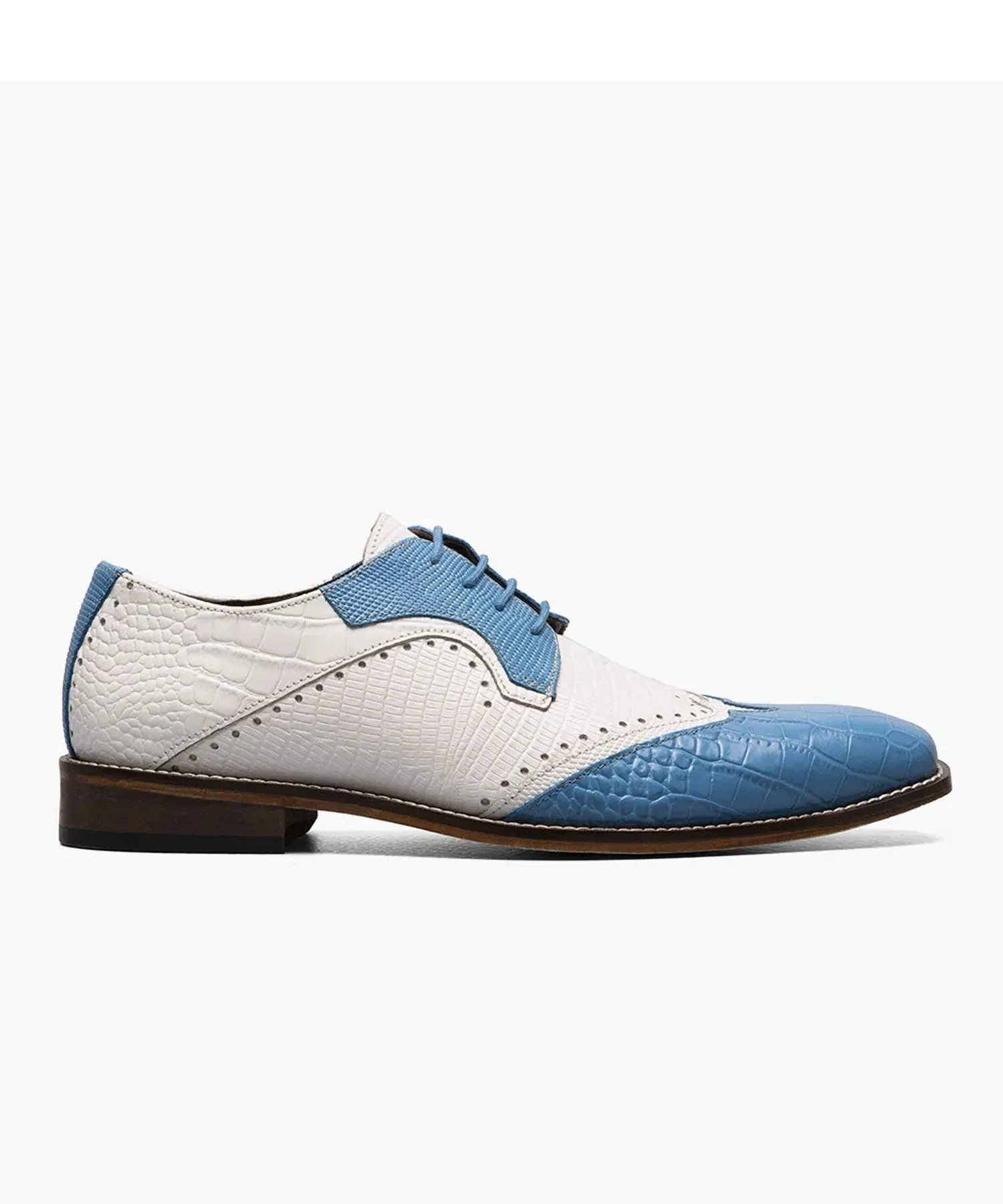 Stacy Adams Gregorio Leather Sole Wingtip Oxford Shoe - French Blue