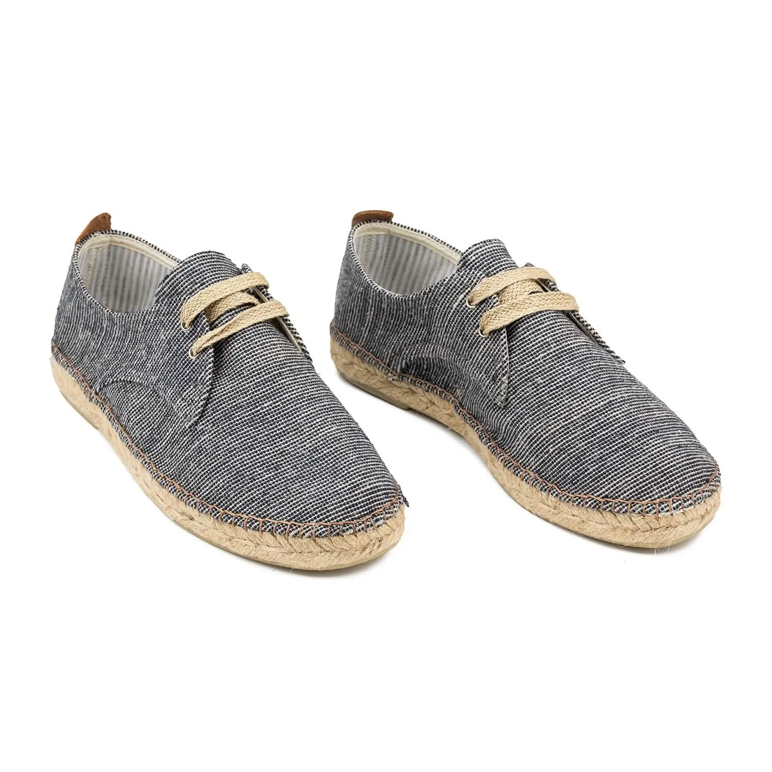 Striped Cotton Blend Espadrilles for Men - David-WL