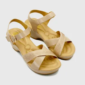 Stud Embellished Ankle Strap Wedges