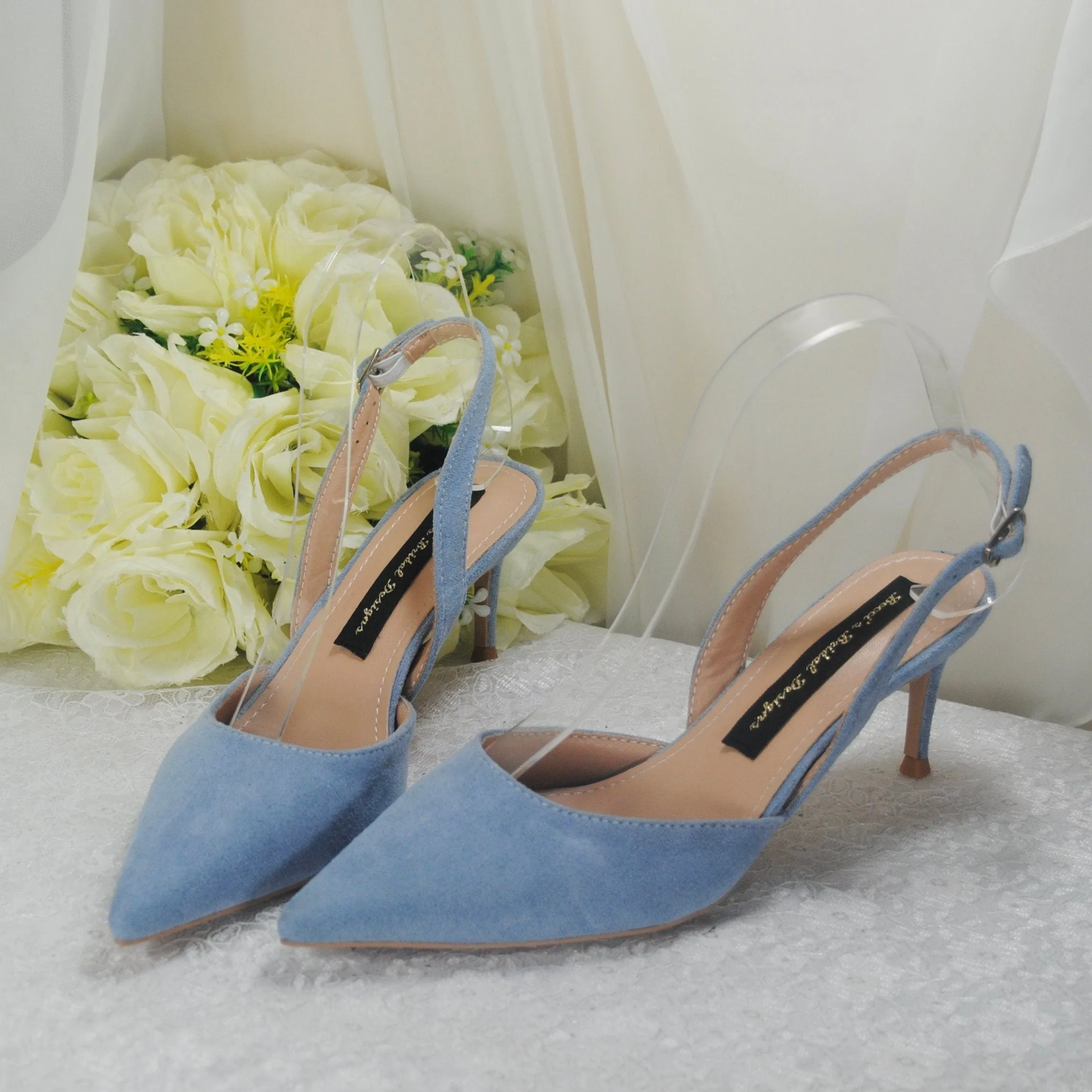 Suede Sling Back Bridal Sandal UK4/US6.5