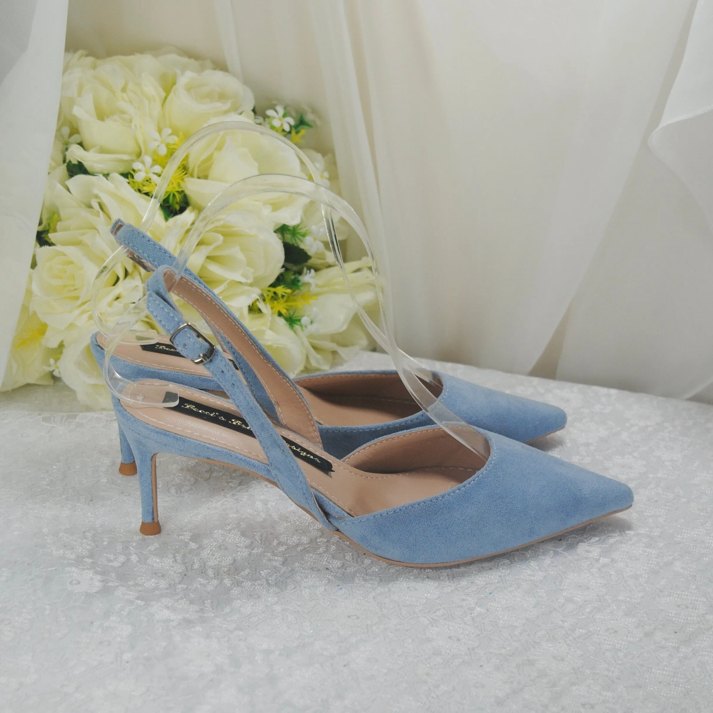 Suede Sling Back Bridal Sandal UK4/US6.5