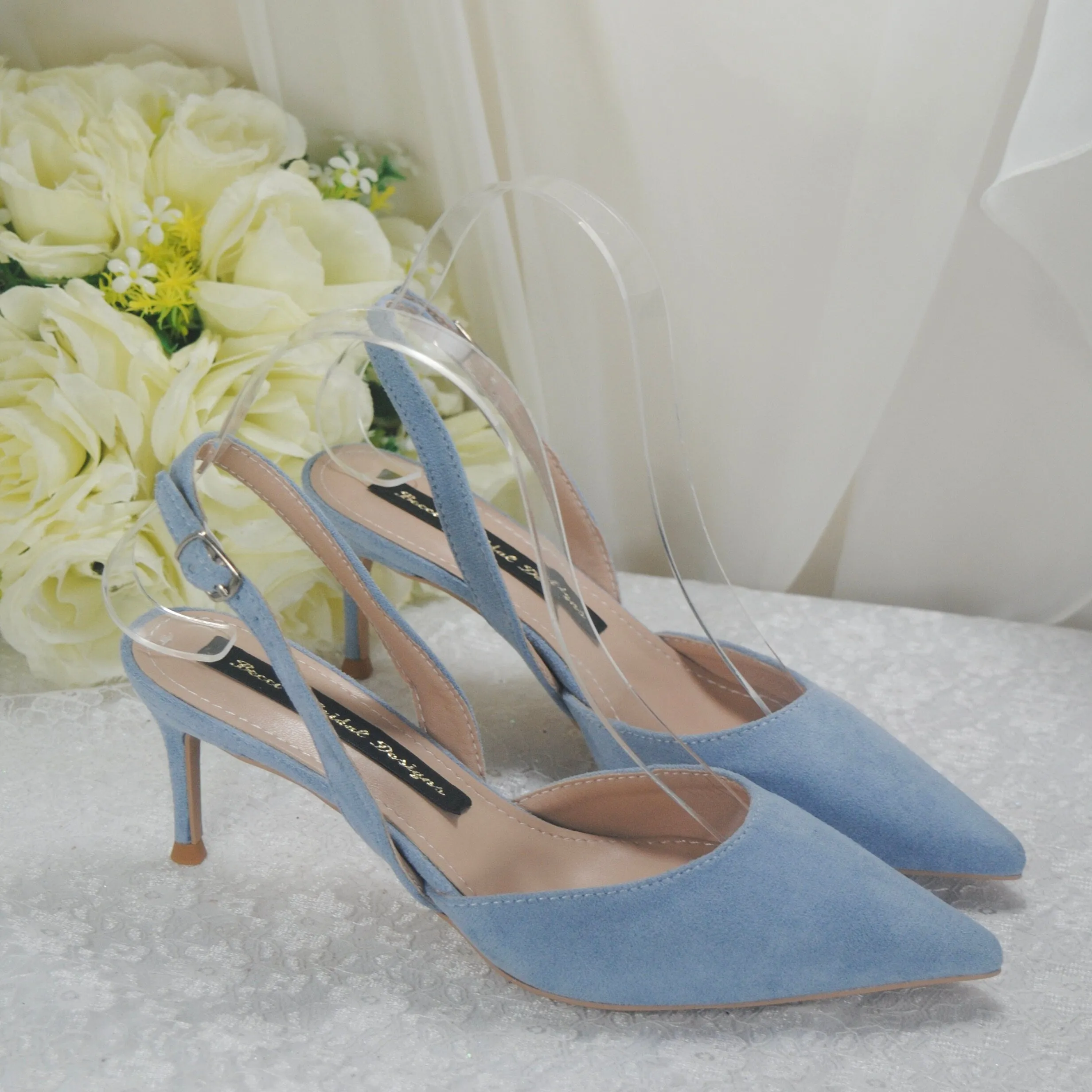 Suede Sling Back Bridal Sandal UK4/US6.5