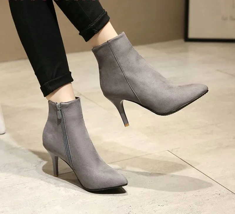 Women's Spring/Autumn High-Heeled Ankle Boots