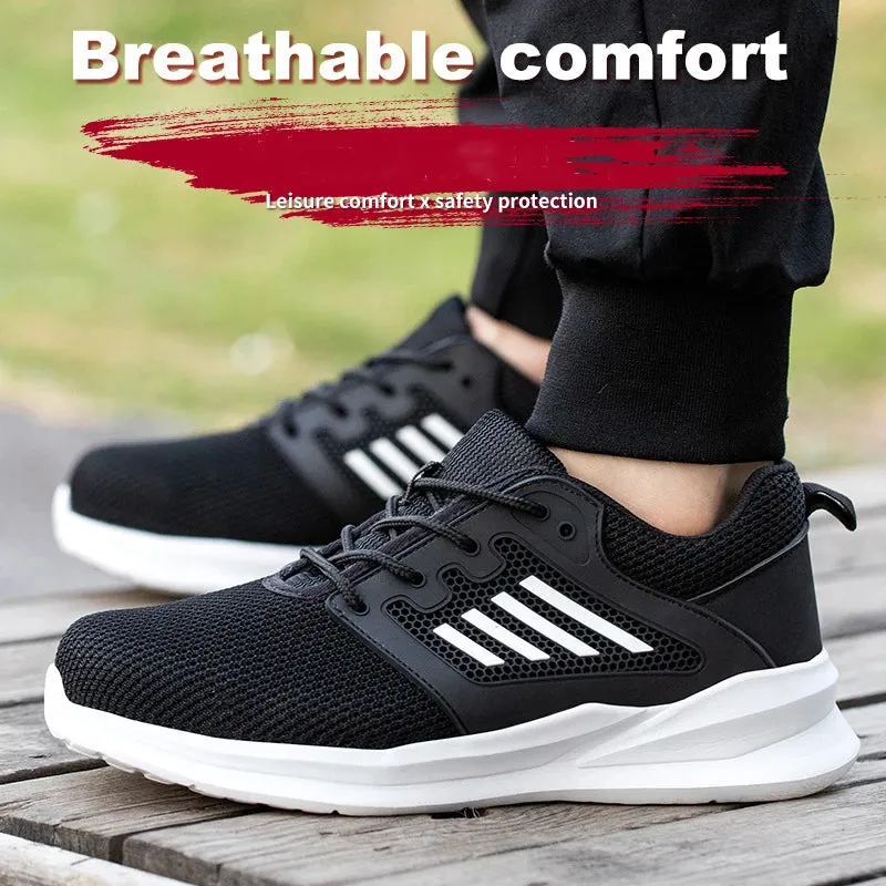 Work Safety Shoes Lightweight Indestructible Work Sneakers Steel Toe